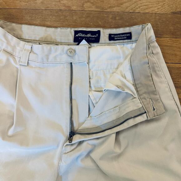 Eddie Bauer relax fit light tan khaki pants size 32 x 30 b19 - Picture 4 of 5